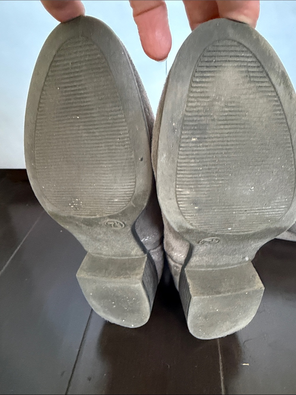 Merona Taupe Suede Knee-High Heeled Boots - Picture 4 of 4